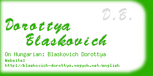 dorottya blaskovich business card